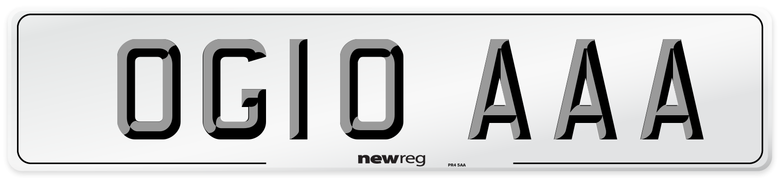 OG10 AAA Number Plate from New Reg